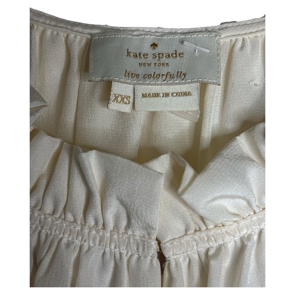 Kate Spade Cream Ruffle Neck Blouse
100% Silk - Picture 2 of 5